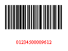 show human readable text in bar code image and change the color and font of bar code.