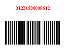 move human readable text in bar code image to top and change the color and font of of bar code.