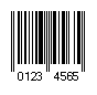 7 digits EAN 8 bar code image.