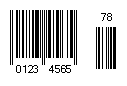 9 digits EAN 8 bar code image.