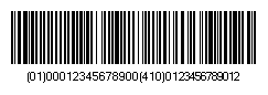 UCC EAN 128 bar code image.