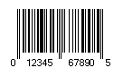 11 digits Upc A bar code image.