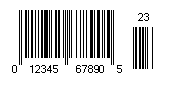 14 digits Upc A bar code image.