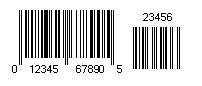 17 digits Upc A bar code image.
