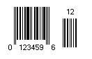 13 digits Upc E bar code image.