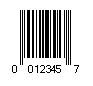 6 digits Upc E bar code image.